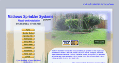 Desktop Screenshot of mathewssprinklersystems.com